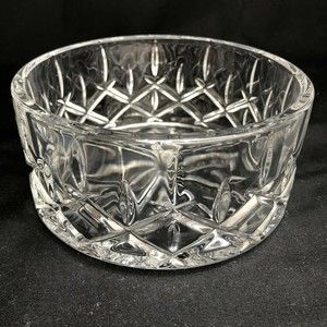 Vintage Gorham Crystal Wine Bottle Coaster Lady Anne 5" Diameter